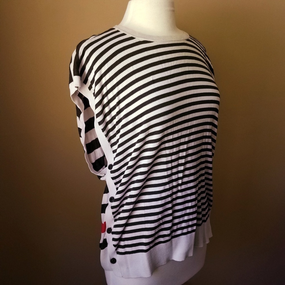 NWT AllSaints Alna Striped Sleeveless Tee/Top L